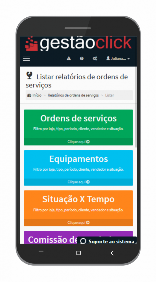 app relatório de serviço